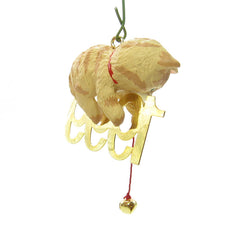 Hallmark 1999 Fabulous Decade orange tabby cat ornament