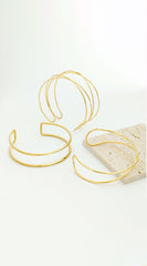 Mina Boho Wrap Arm Cuff Bracelet- Gold