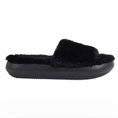32 Degree Heat Plush Cushion Slide Black