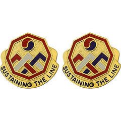 3rd Sustainment Command Unit Crest (Sustaining the Line) Army Unit Crests