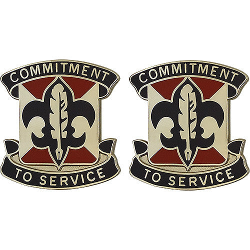 4th Personnel Services Battalion Unit Crest (Commitment to Service) Army Unit Crests