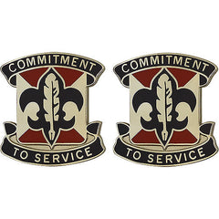 4th Personnel Services Battalion Unit Crest (Commitment to Service) Army Unit Crests