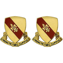 4th Support Battalion Unit Crest (Strength Thru Support) Army Unit Crests