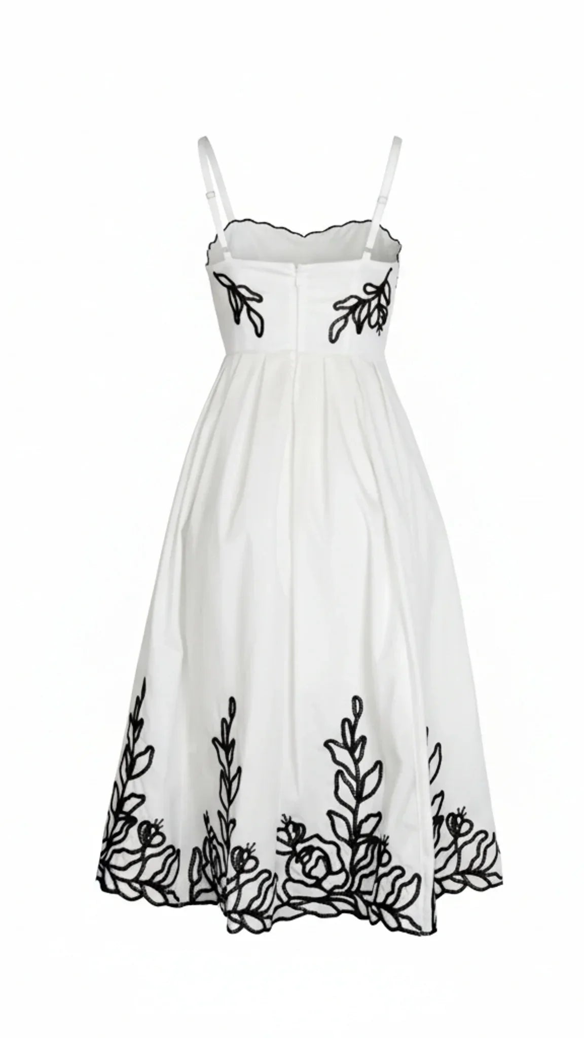 Elara Embroidered Midi Dress