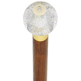 Royal Canes 8 Ball Clear Sparkle Round Knob Cane w/ Custom Color Ash Shaft & Collar