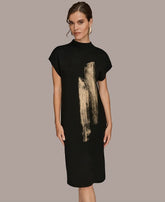 Donna Karan New York Women's Sleeveless High Neck Sweater Dress