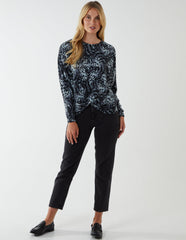 Butterfly Print Knot Top