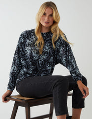 Butterfly Print Knot Top