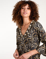 V Neck Shell Midi Dress