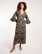 V Neck Shell Midi Dress