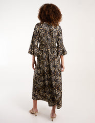 V Neck Shell Midi Dress