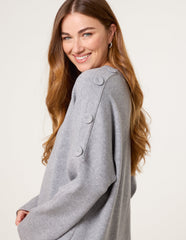 V Neck Button Jumper