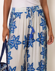 Paisley Floral Wide Leg Printed Trousers