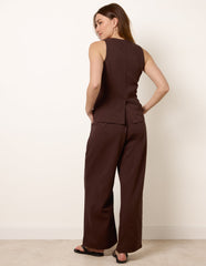 Round Neck Button Through Vest & Trouser Set