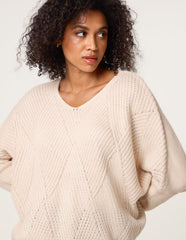 Slouchy V Neck Jumper