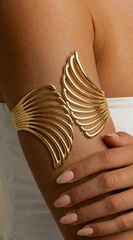 Seraphina Wing Arm Cuff Bracelet - Gold