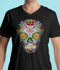 AA Sugar Skull AA V-Neck Tee