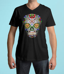 AA Sugar Skull AA V-Neck Tee