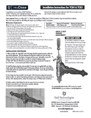 Adjustable Gate Spring T-Hinge - Black For Gate Gap (1/4" - 7/8") Tca4 For Wood, Metal Or Vinyl Gates - Sold in Pairs
