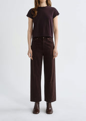 Agolde Ren High Rise Wide Leg Pant in Sloe Berry