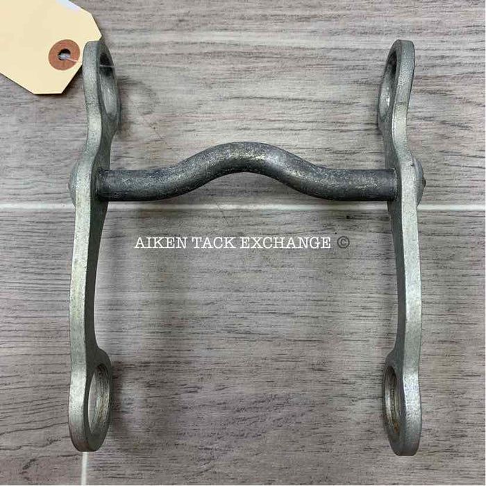 Aluminum Mullen Mouth Shank Bit 4.5"