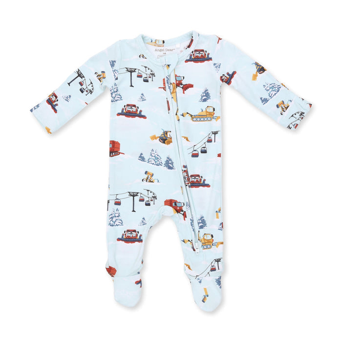 Angel Dear 2 Way Zipper Footie in Snow Cats