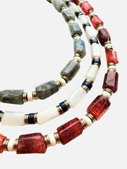 L'ATELIER DES PERLES Aura Aytaşı ve Lapis Taşlı Kolye - KOLYE