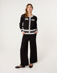 Contrast Colour Co-ord -Button Front Set