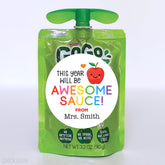"Awesome-Sauce" Applesauce Back to School Stickers