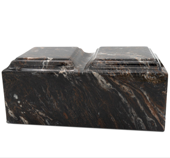 Aztech Black Cultured Marble Companion Urn