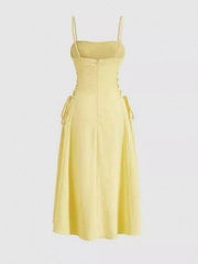 Lace-Up Side A-Line Cami Dress