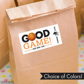 Basketball Team Snack Labels - Your Choice of Color
