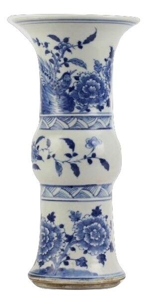 Bird and Floral Trumpet Vase by The Enchanted Home