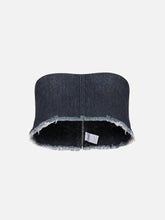 EX DE RUE Black Denim Crop – siyah, arka görünüm, kısa model