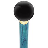 Royal Canes Black Void Round Knob Cane w/ Custom Color Ash Shaft & Collar