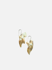 L'ATELIER DES PERLES Bliss Doğal Yaprak İncili Gümüş Küpe - Earrings KÜPE