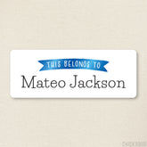 Blue Banner "This Belongs To" Labels