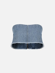 EX DE RUE Blue Denim Crop – Blue Denim, arka görünüm