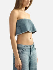 EX DE RUE Blue Denim Crop – Blue Denim, yandan görünüm