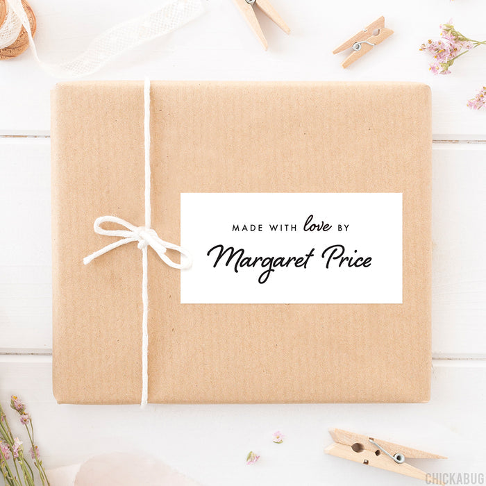 Bold Script "Made With Love" Gift Labels