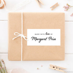 Bold Script "Made With Love" Gift Labels