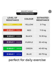 Boldfit Heavy Resistance Loop Band with Door Anchor (Set of 3)