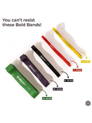 Boldfit Heavy Resistance Loop Band with Door Anchor (Set of 5)
