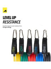 Boldfit Resistance Tube Set with Handles & Door Anchor (11 Pieces)