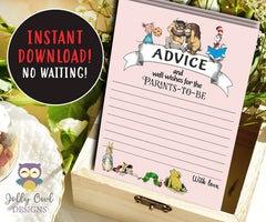 Book Themed Baby Shower - Message to New Parents