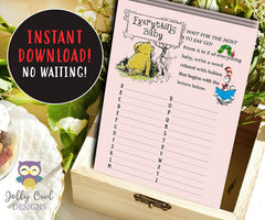 Book Themed Baby Shower Game - A to Z Baby Words