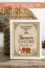 Book Themed Baby Shower Party Favor Sign - Jolly Owl Designs