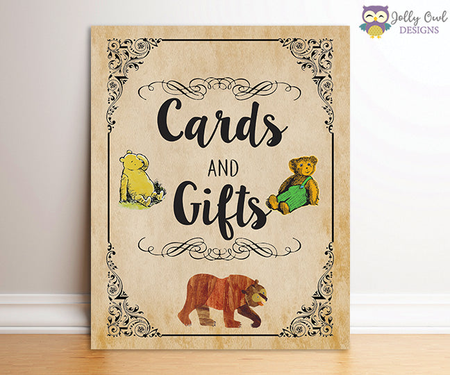 Book Themed Baby Shower Party Sign - Cards and Gifts
