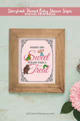Book Themed Baby Shower Party Sign - Sweet Treats