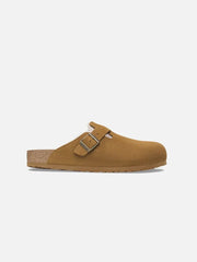 BIRKENSTOCK Boston Teddy VL Gepragt "Cork Brown" - Slippers TERLİK